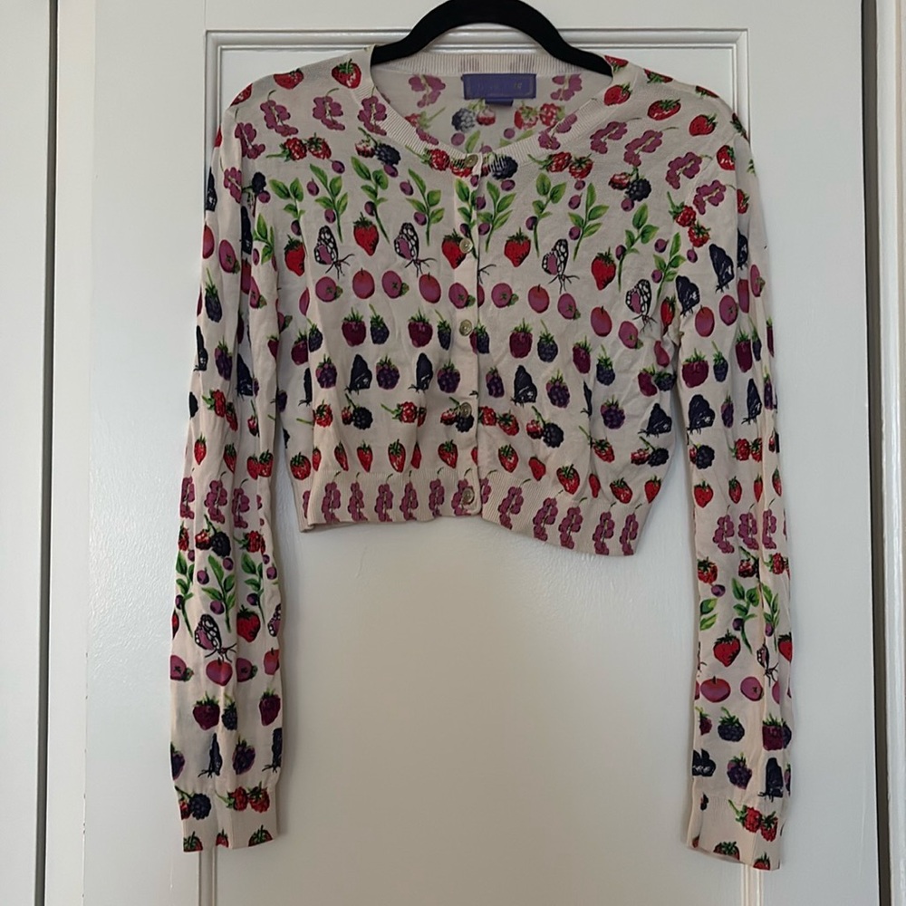H&M X VERSACE FRUIT & INSECT CARDIGAN